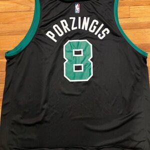 Kristaps Porzingis Celtics XXL Fanatics Black and Green Basketball Jersey